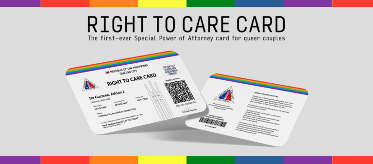 Quezon City LGBTQIA+ couples now “preposing” to each other with Right to Care Cards and we’re living for it