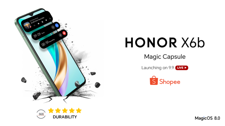 All-new HONOR X6b with Magic Notification Capsule, SGS 5-Star Drop-Resistant Rating to officially launch on Shopee 9.9 Super Shopping Day!